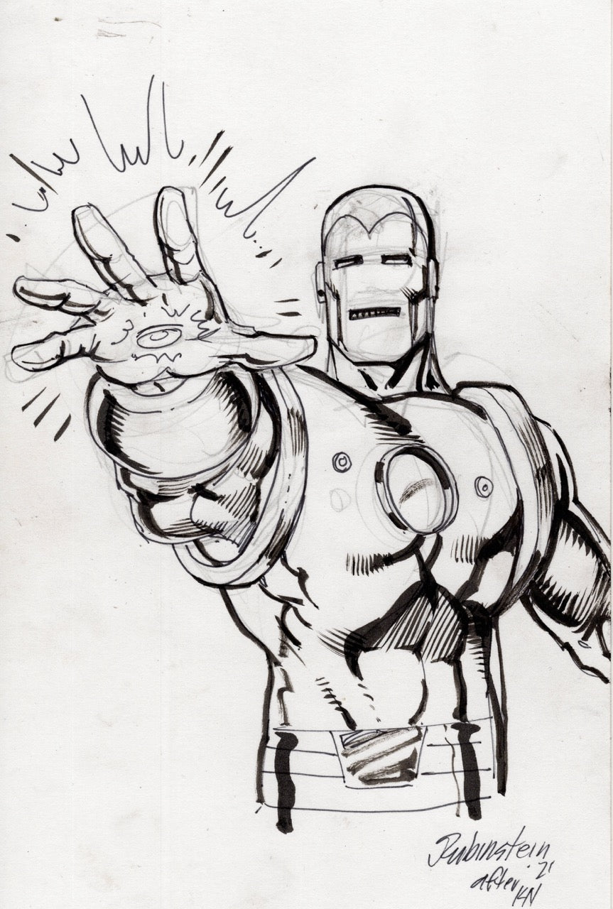 Iron Man Back Board Sketch