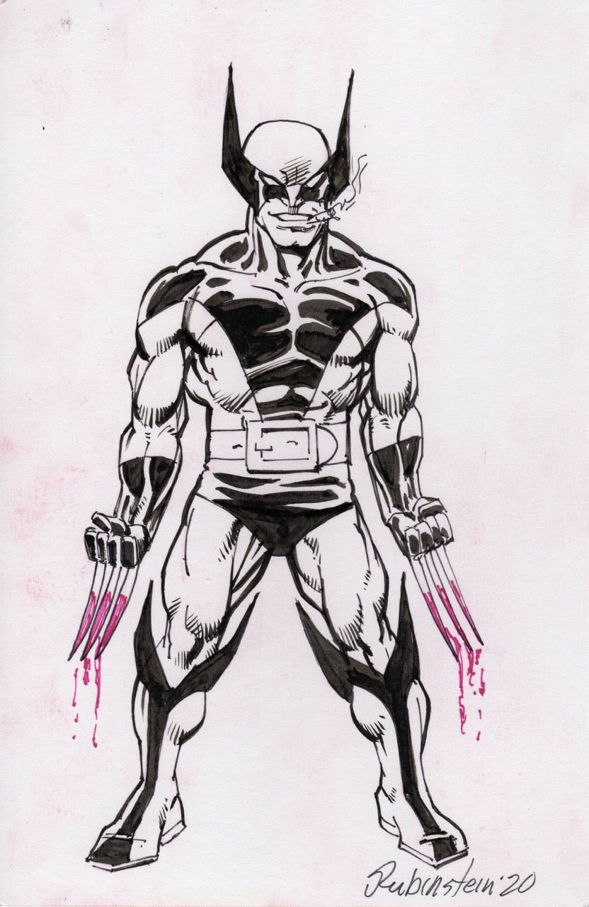 Wolverine Back Board Sketch