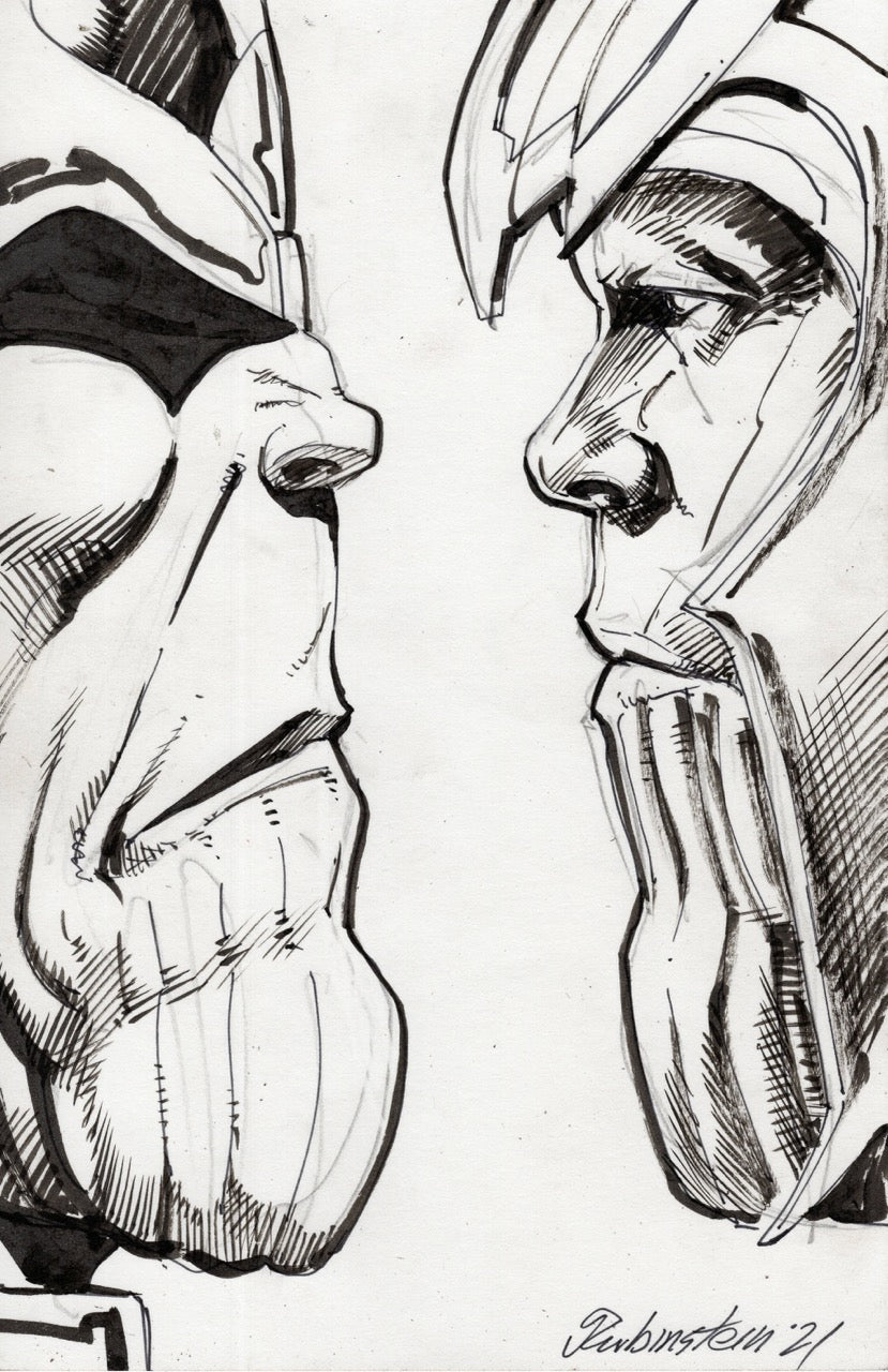 Thanos vs Thanos Back Board Sketch