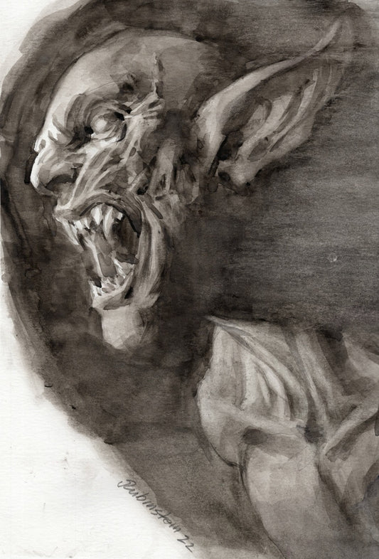 Grey Demon Painting