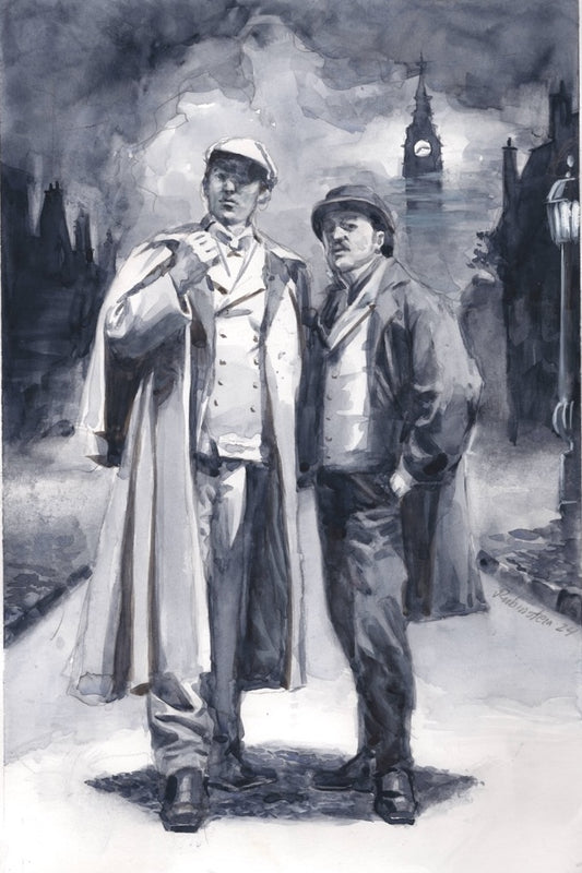 Sherlock Holmes London Painting
