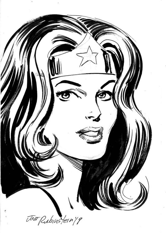 Wonder Woman Back Board Sketch
