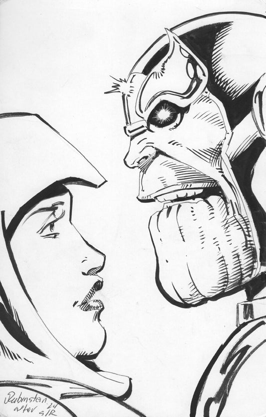 Thanos & Death Back Board Sketch