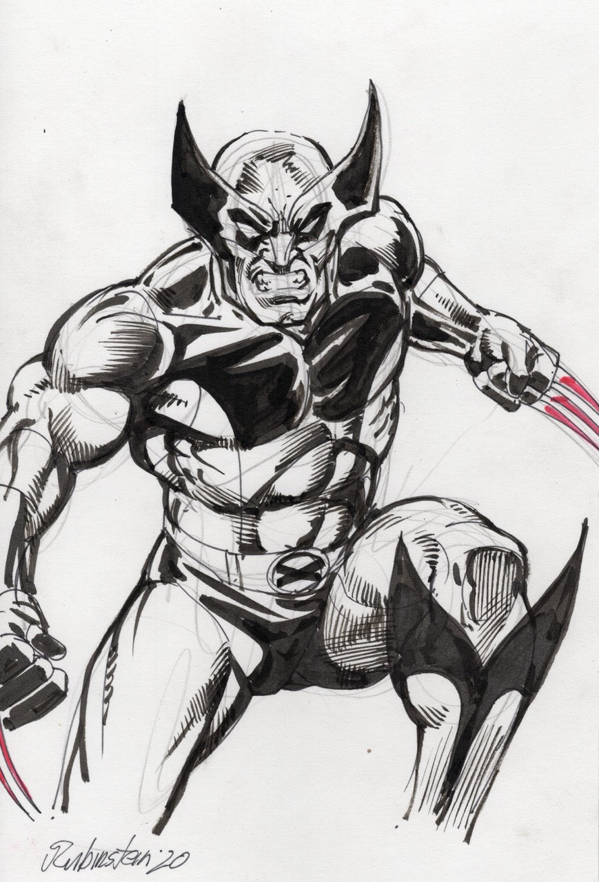 Wolverine Back Board Sketch