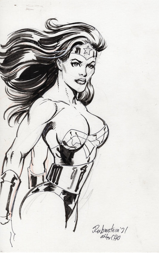 Wonder Woman Back Board Sketch