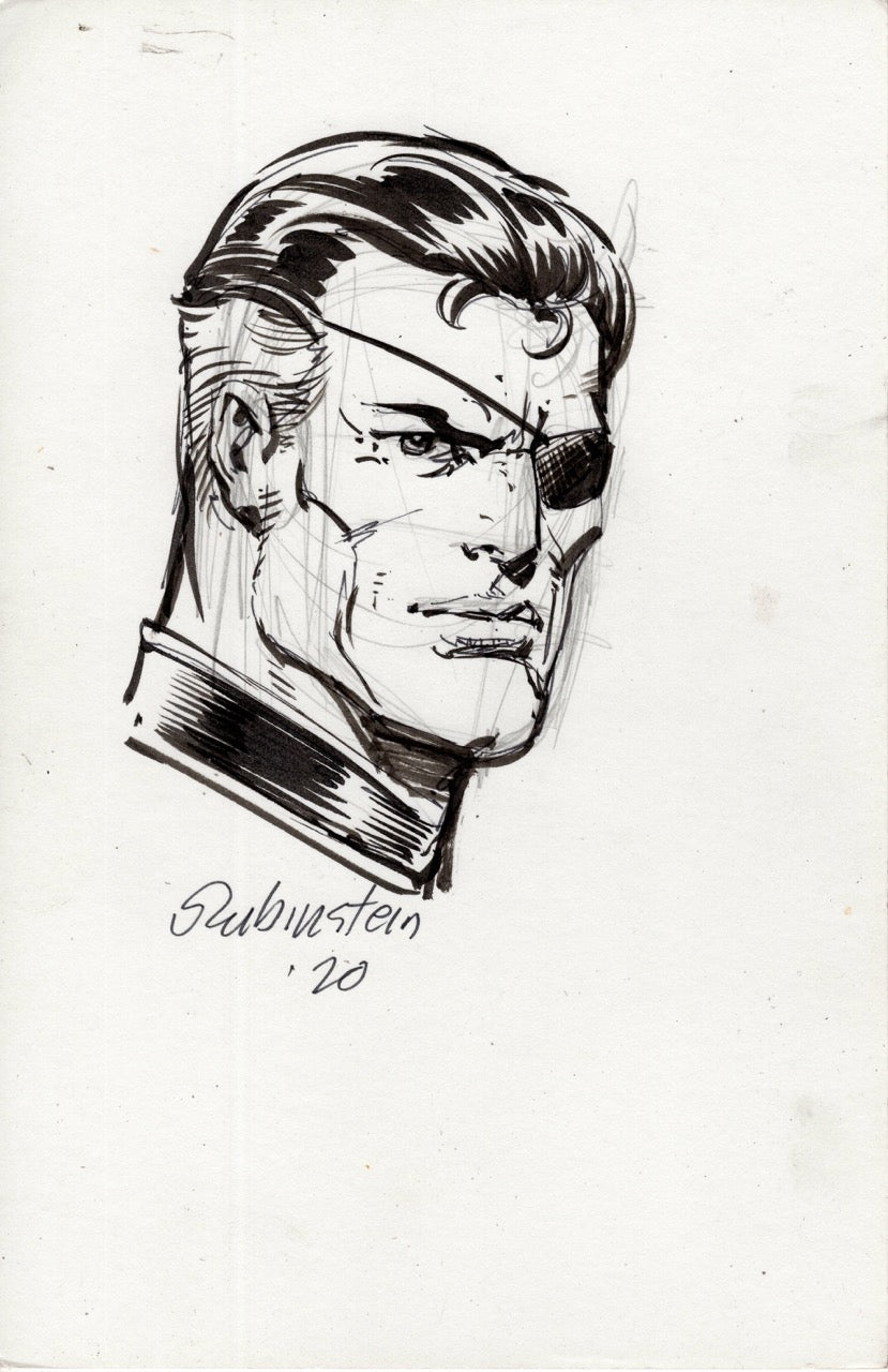 Nick Fury Back Board Sketch