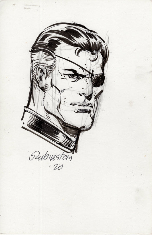 Nick Fury Back Board Sketch