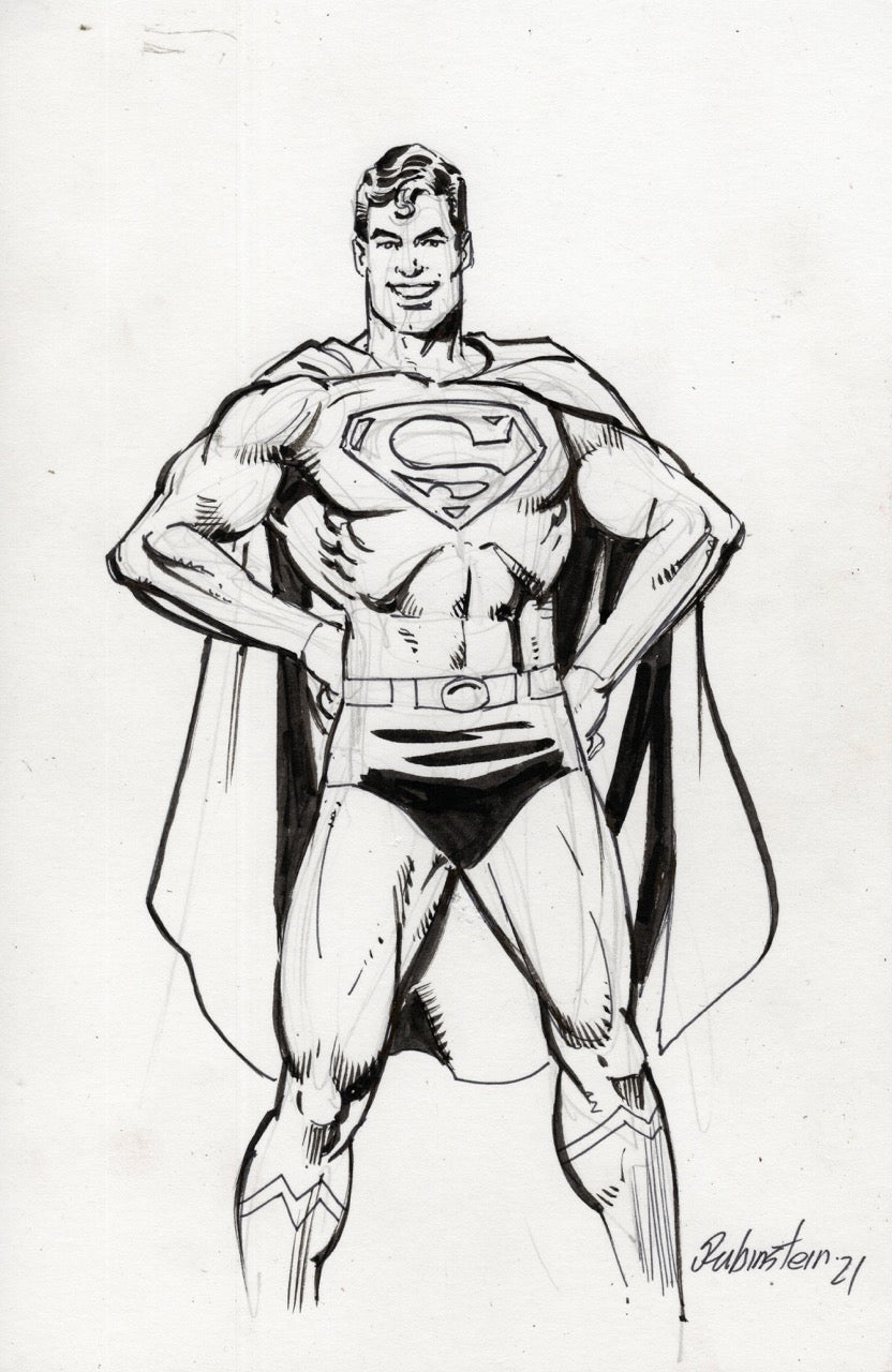 Superman Back Board Sketch