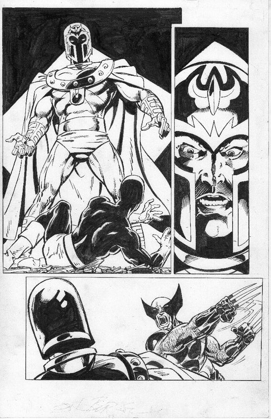 Wolverine and Magneto on published page